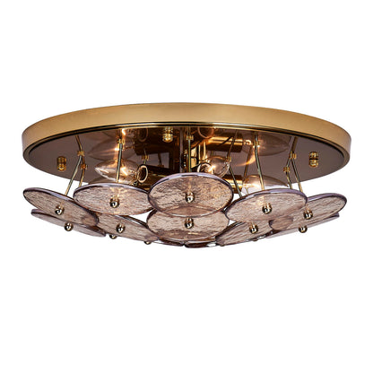 Hortensia 18.5-in 5 Light Socket Polished Winter Brass Flush Mount