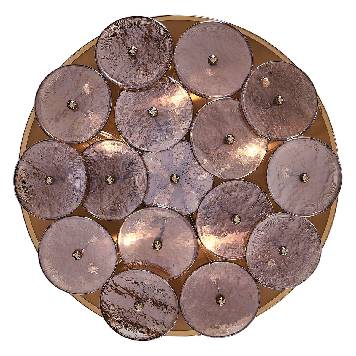 Hortensia 18.5-in 5 Light Socket Polished Winter Brass Flush Mount