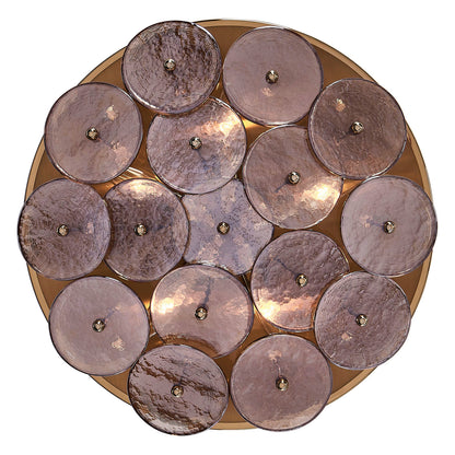 Hortensia 18.5-in 5 Light Socket Polished Winter Brass Flush Mount