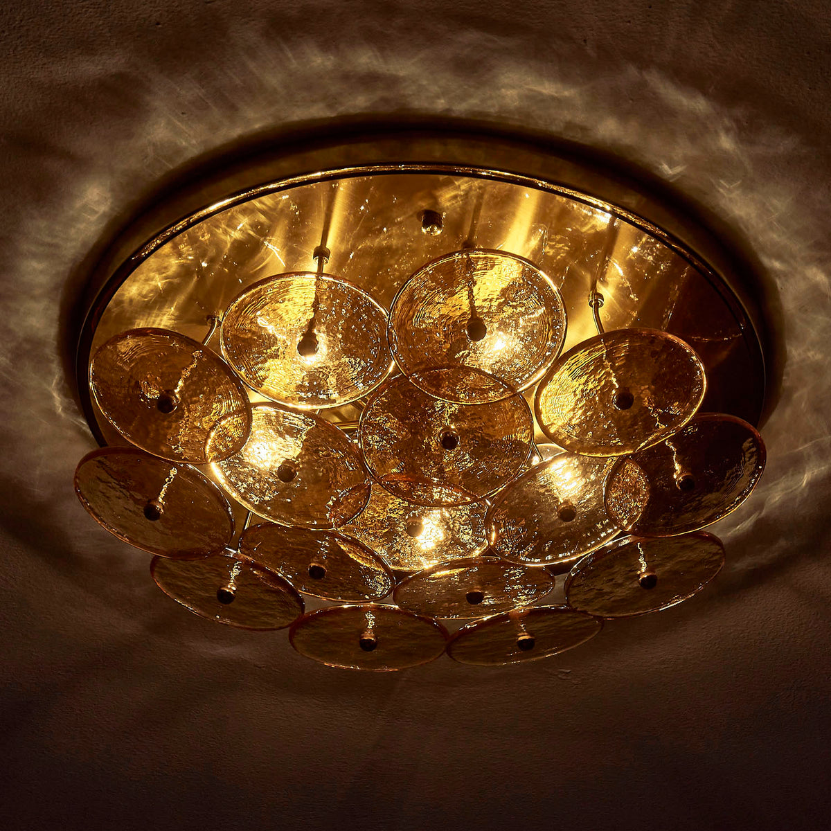Hortensia 18.5-in 5 Light Socket Polished Winter Brass Flush Mount