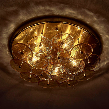 Hortensia 18.5-in 5 Light Socket Polished Winter Brass Flush Mount