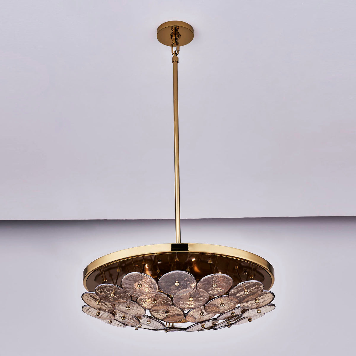 Hortensia 24.5-in 5 Light Socket Polished Winter Brass Pendant