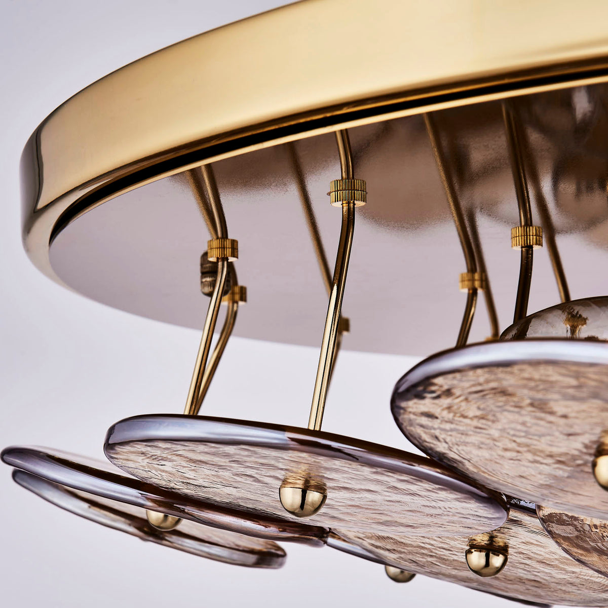 Hortensia 24.5-in 5 Light Socket Polished Winter Brass Pendant