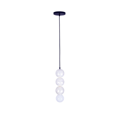 Pearls 5.5-in 1 Light Socket Matte Black Pendant