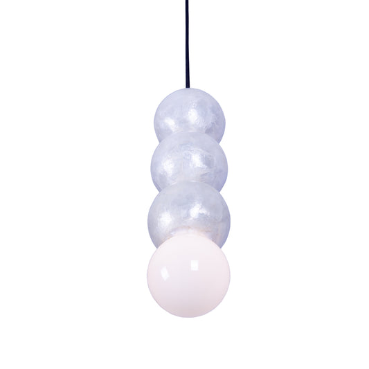 Pearls 5.5-in 1 Light Socket Matte Black Pendant