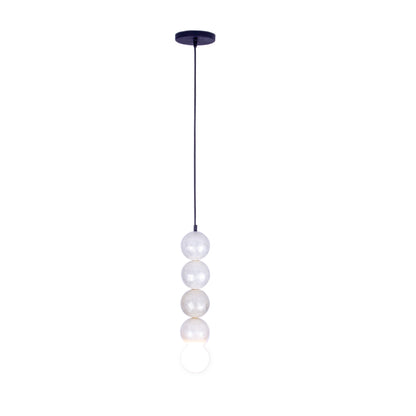 Pearls 5.5-in 1 Light Socket Matte Black Pendant