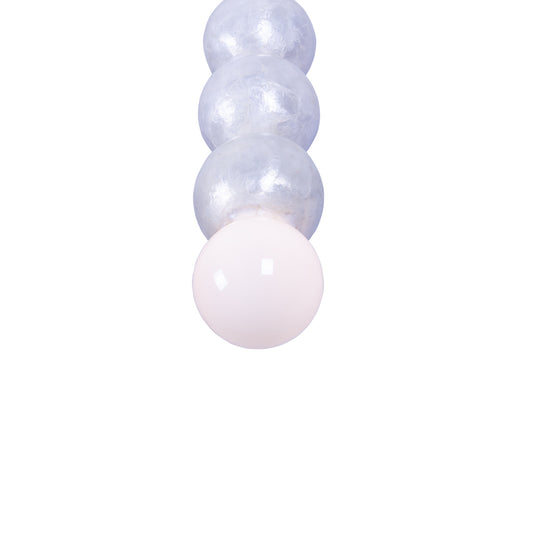 Pearls 5.5-in 1 Light Socket Matte Black Pendant