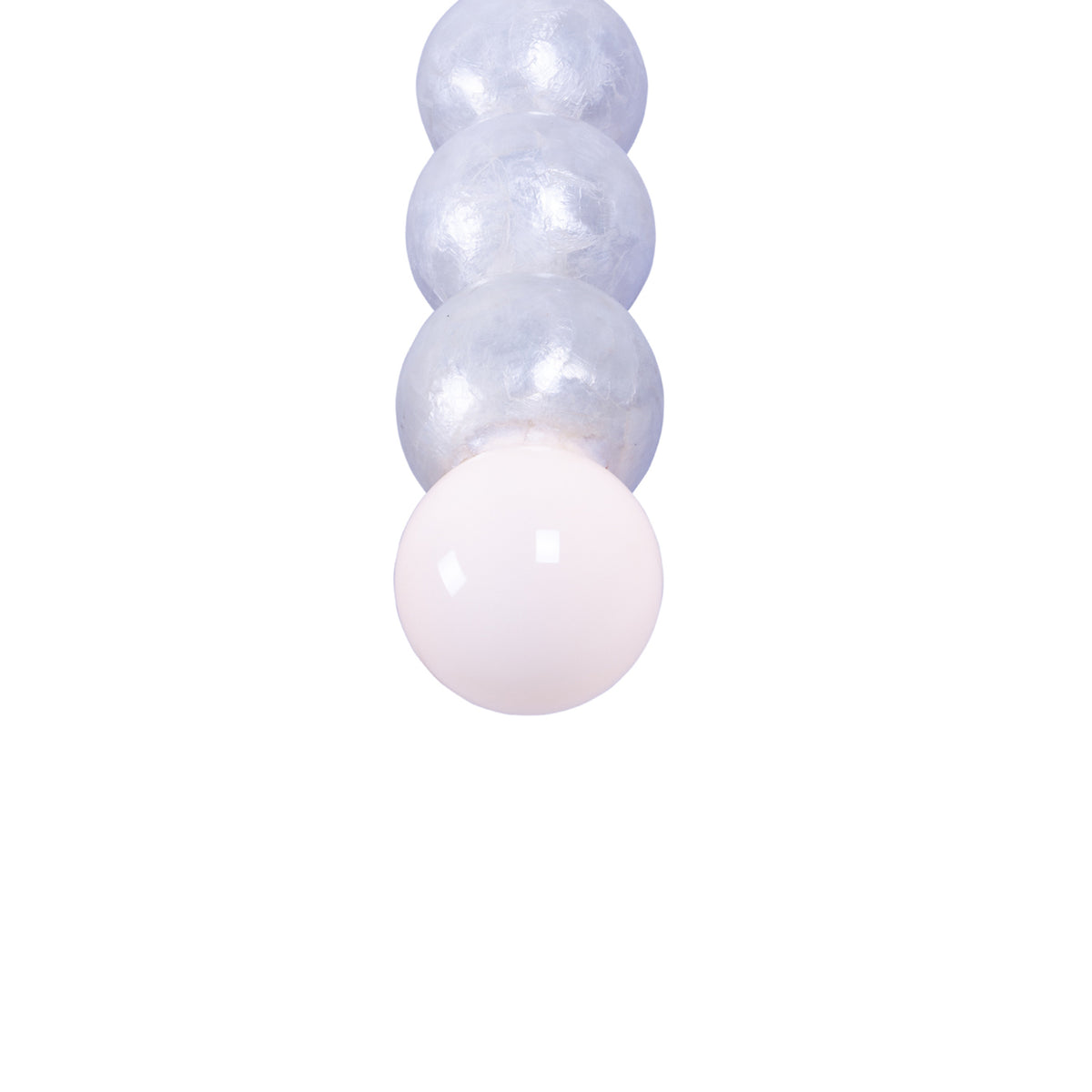Pearls 5.5-in 1 Light Socket Matte Black Pendant