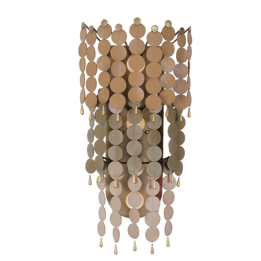 Pelt 24.5-in 3 Light Socket Pearlized Antique Brass Wall Sconce