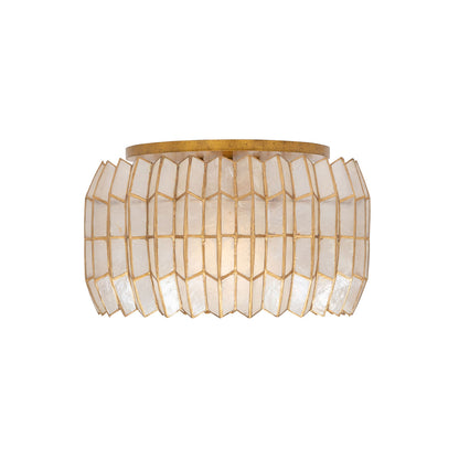 Fractal 14-in 1 Light Socket Oxidized Gold Leaf Flush Mount