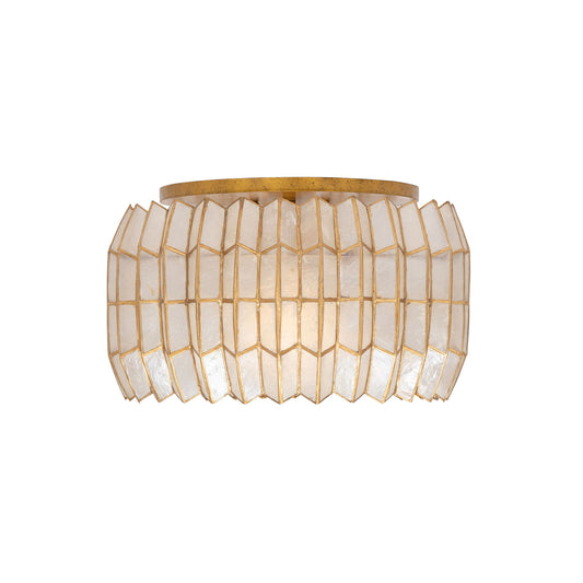Fractal 14-in 1 Light Socket Oxidized Gold Leaf Flush Mount