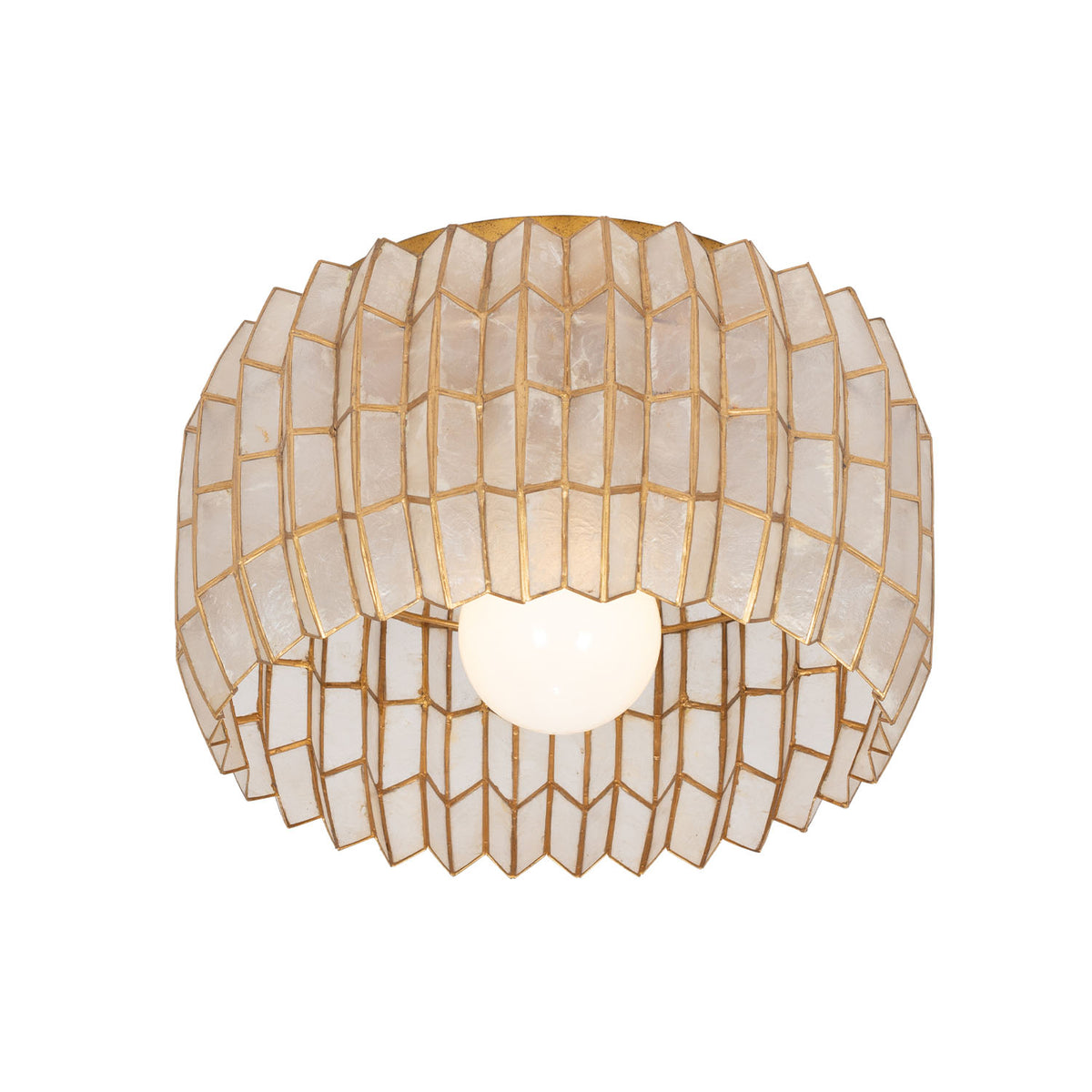 Fractal 14-in 1 Light Socket Oxidized Gold Leaf Flush Mount