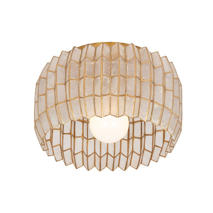 Fractal 14-in 1 Light Socket Oxidized Gold Leaf Flush Mount