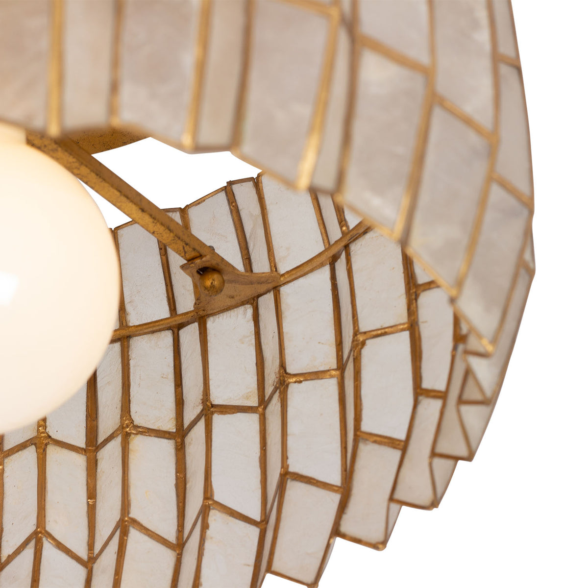 Fractal 14-in 1 Light Socket Oxidized Gold Leaf Flush Mount