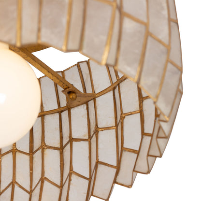 Fractal 14-in 1 Light Socket Oxidized Gold Leaf Flush Mount