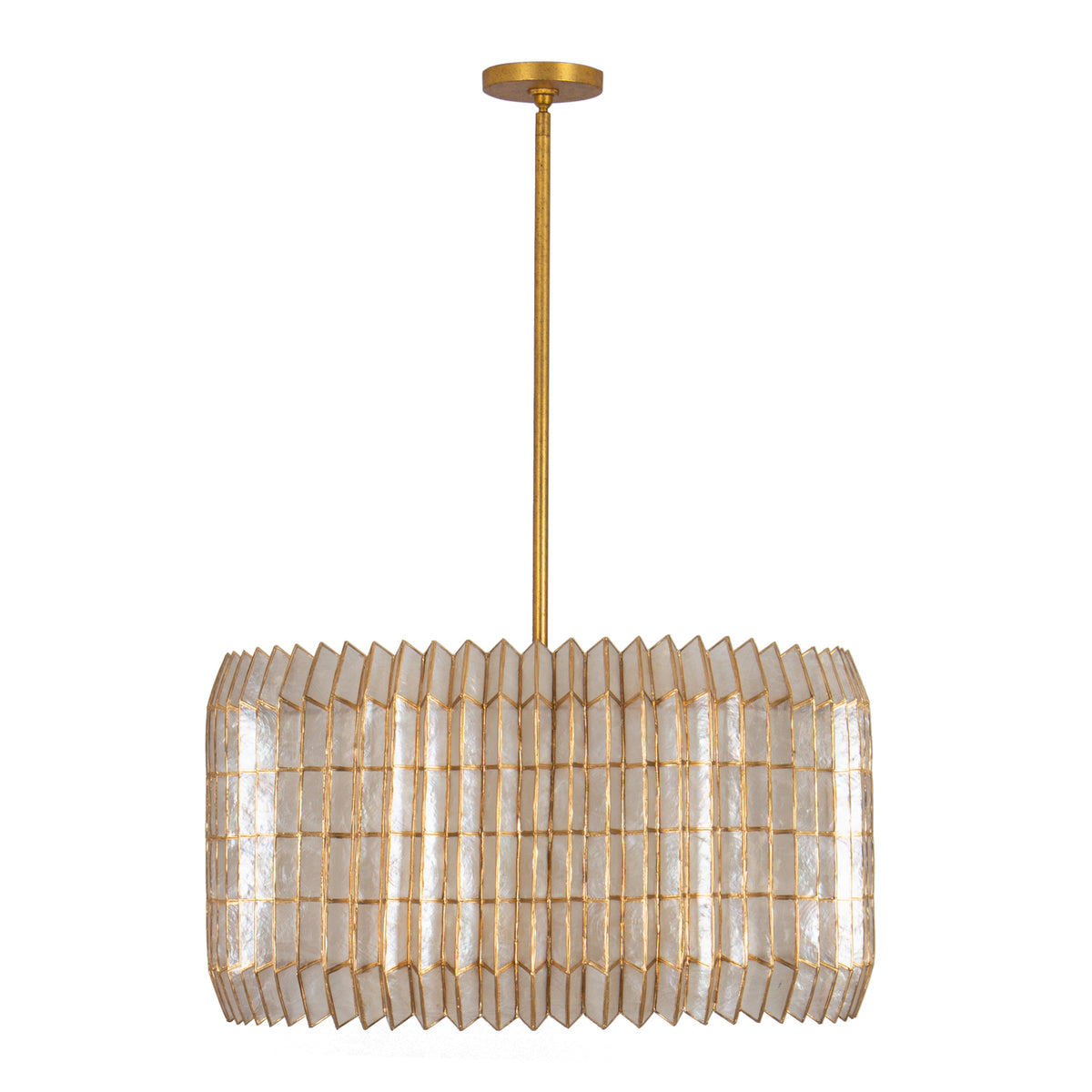 Fractal 28-in 8 Light Socket Oxidized Gold Leaf Chandelier