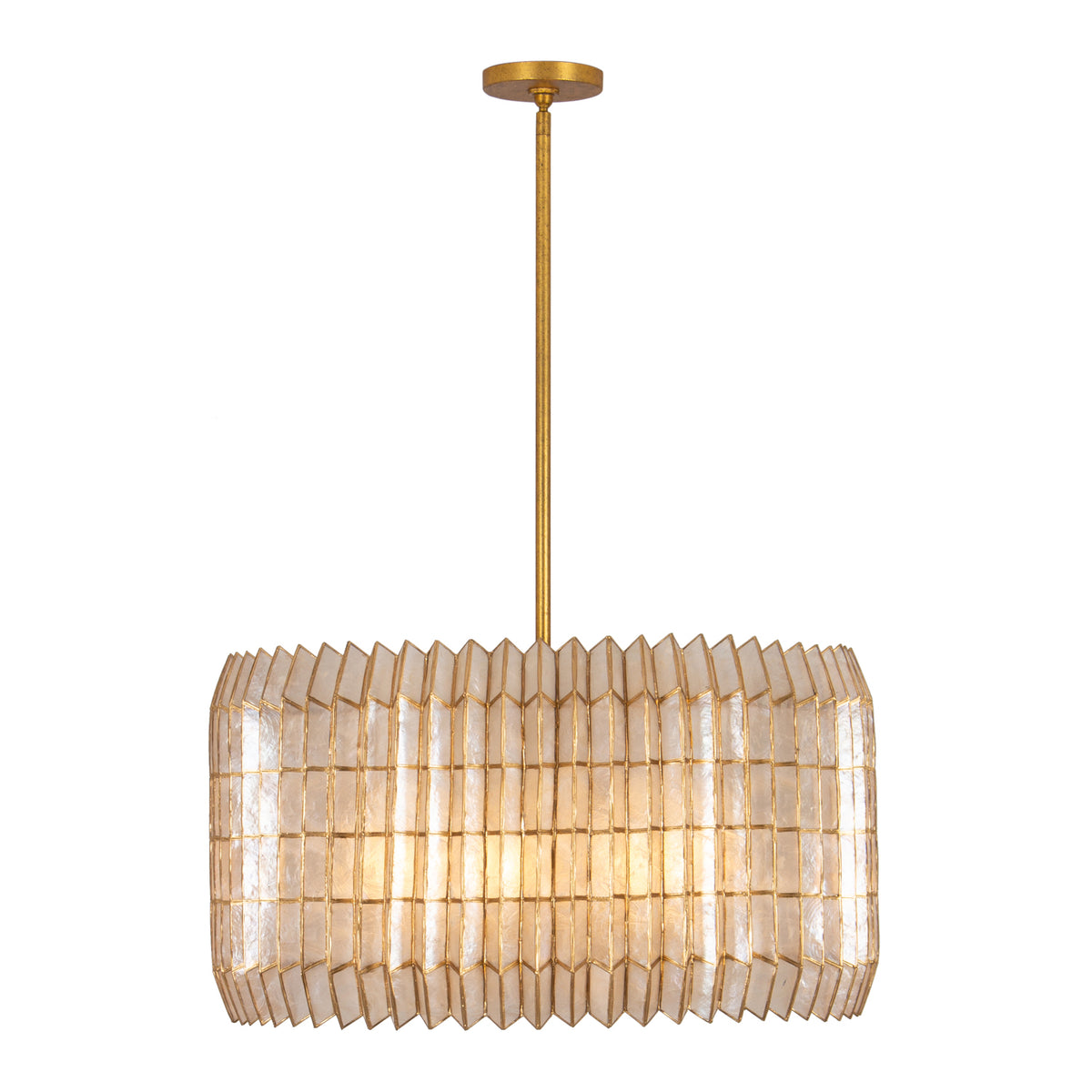 Fractal 28-in 8 Light Socket Oxidized Gold Leaf Chandelier
