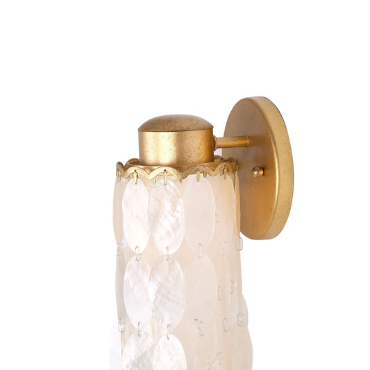 Edgy 18-in 1 Light LED Oxidized Gold Leaf Wall Sconce