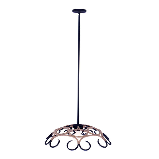 Ferrum 28-in 1 Light Socket Matte Black Pendant