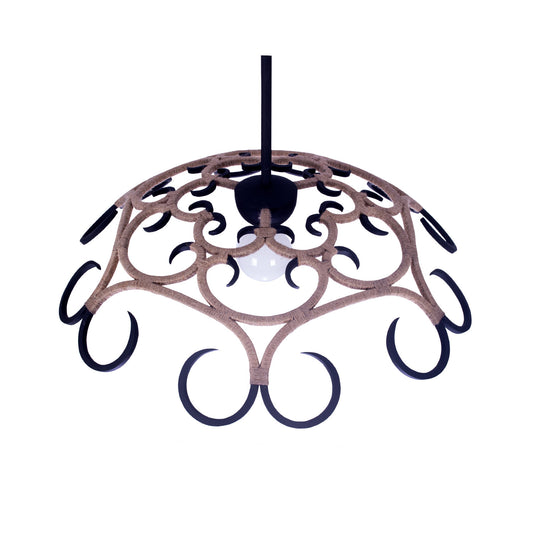 Ferrum 28-in 1 Light Socket Matte Black Pendant