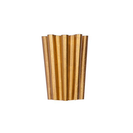 Ripple 12-in 2 Light Socket Bright Gold Wall Sconce