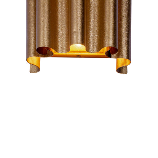 Ripple 23-in 3 Light Socket Bright Gold Wall Sconce