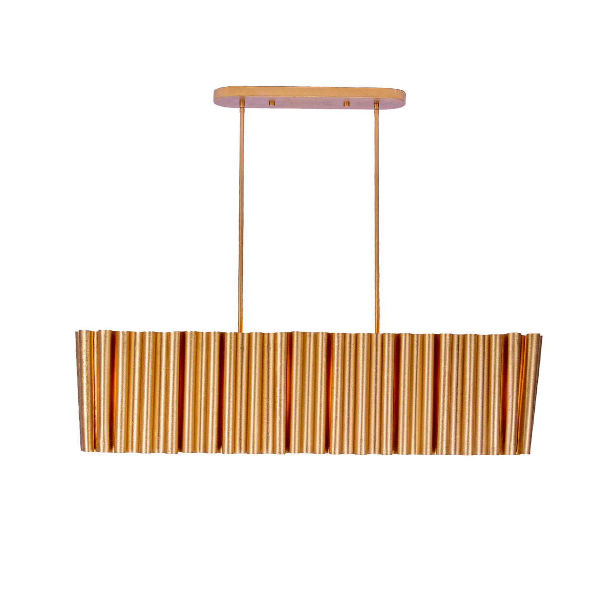 Ripple 48-in 6 Light Socket Bright Gold Linear Pendant