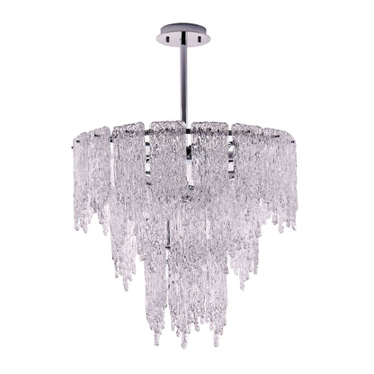 Gisel 24-in 10 Light Socket Polished Chrome Tiered Chandelier