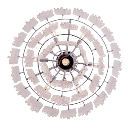 Gisel 24-in 10 Light Socket Polished Chrome Tiered Chandelier