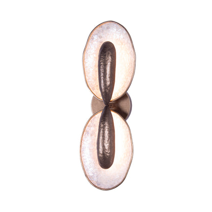 Spat 24-in 2 Light LED Pearlized Antique Brass Wall Sconce