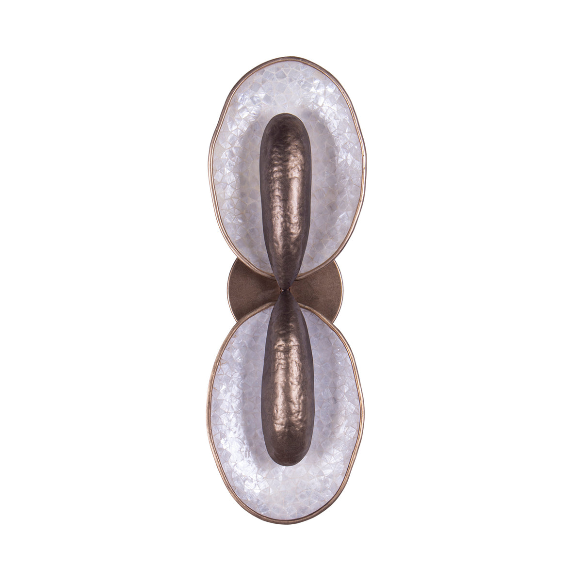 Spat 24-in 2 Light LED Pearlized Antique Brass Wall Sconce