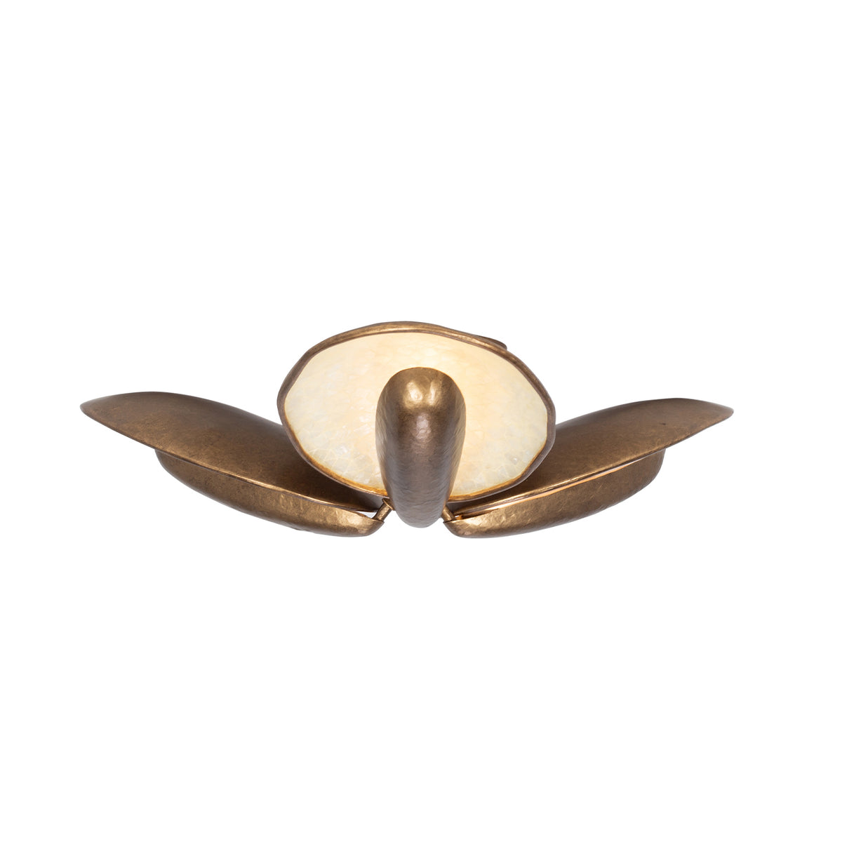 Spat 24-in 3 Light LED Pearlized Antique Brass Flush Mount
