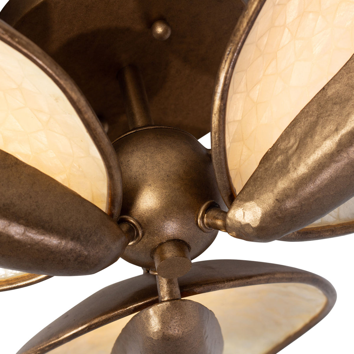 Spat 24-in 3 Light LED Pearlized Antique Brass Flush Mount