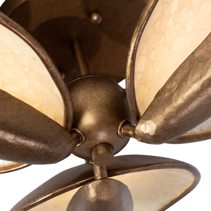 Spat 24-in 3 Light LED Pearlized Antique Brass Flush Mount