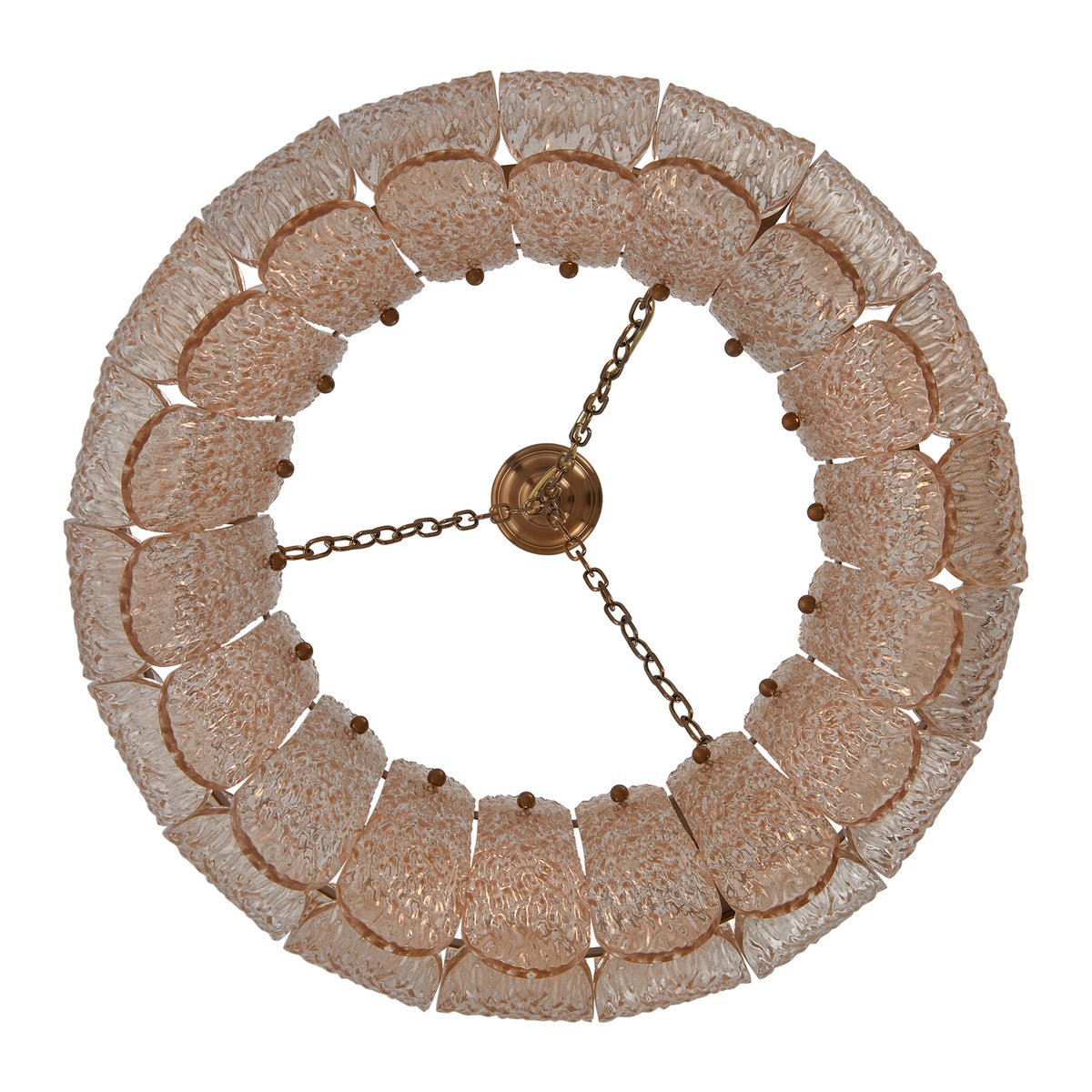 Camellia 28-in 6 Light Socket Winter Brass Chandelier