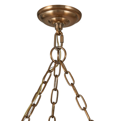 Camellia 28-in 6 Light Socket Winter Brass Chandelier
