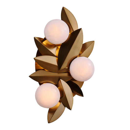 Blush 16-in 3 Light Socket Winter Brass Wall Sconce
