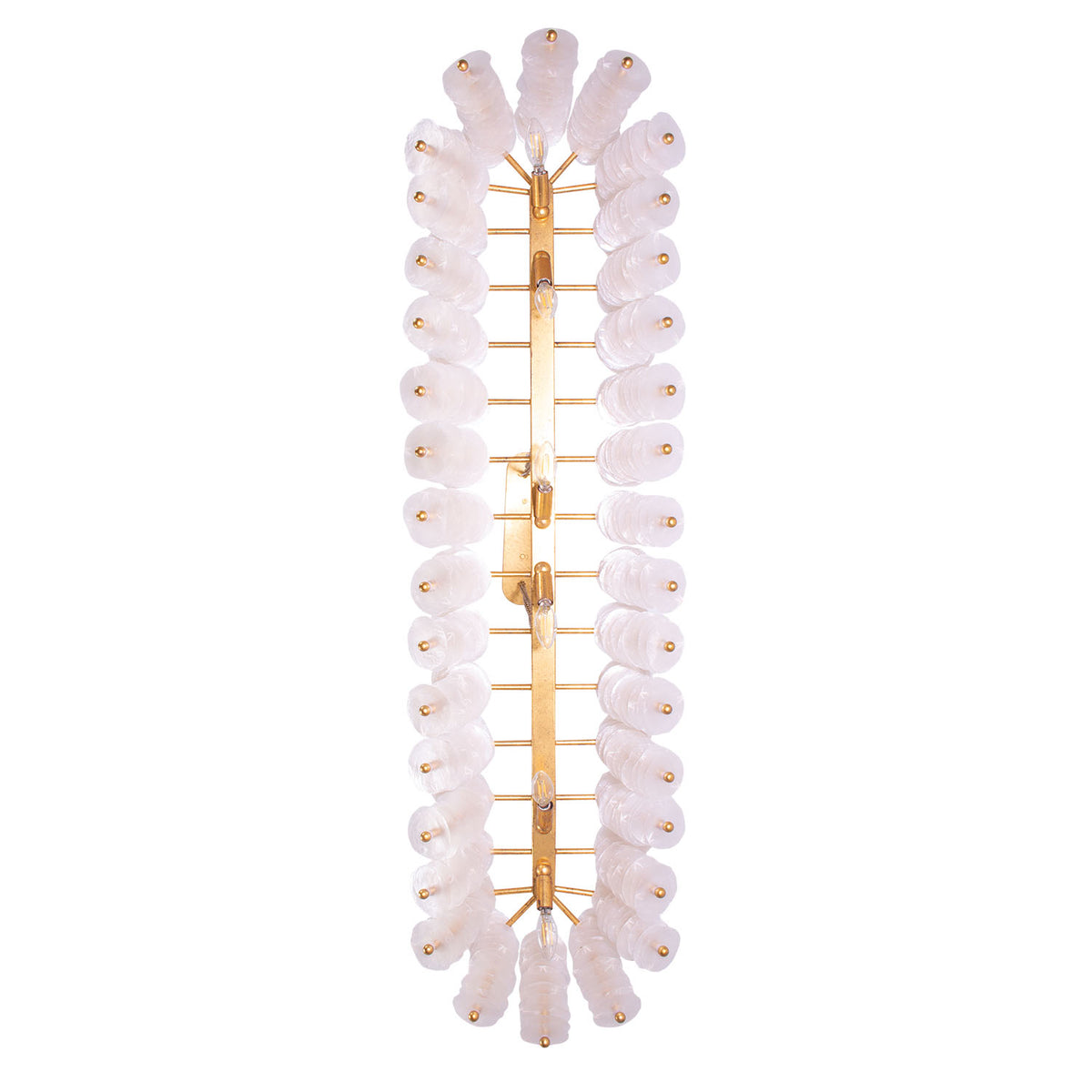 Gossamer 60-in 12 Light Socket Oxidized Gold Leaf Linear Pendant