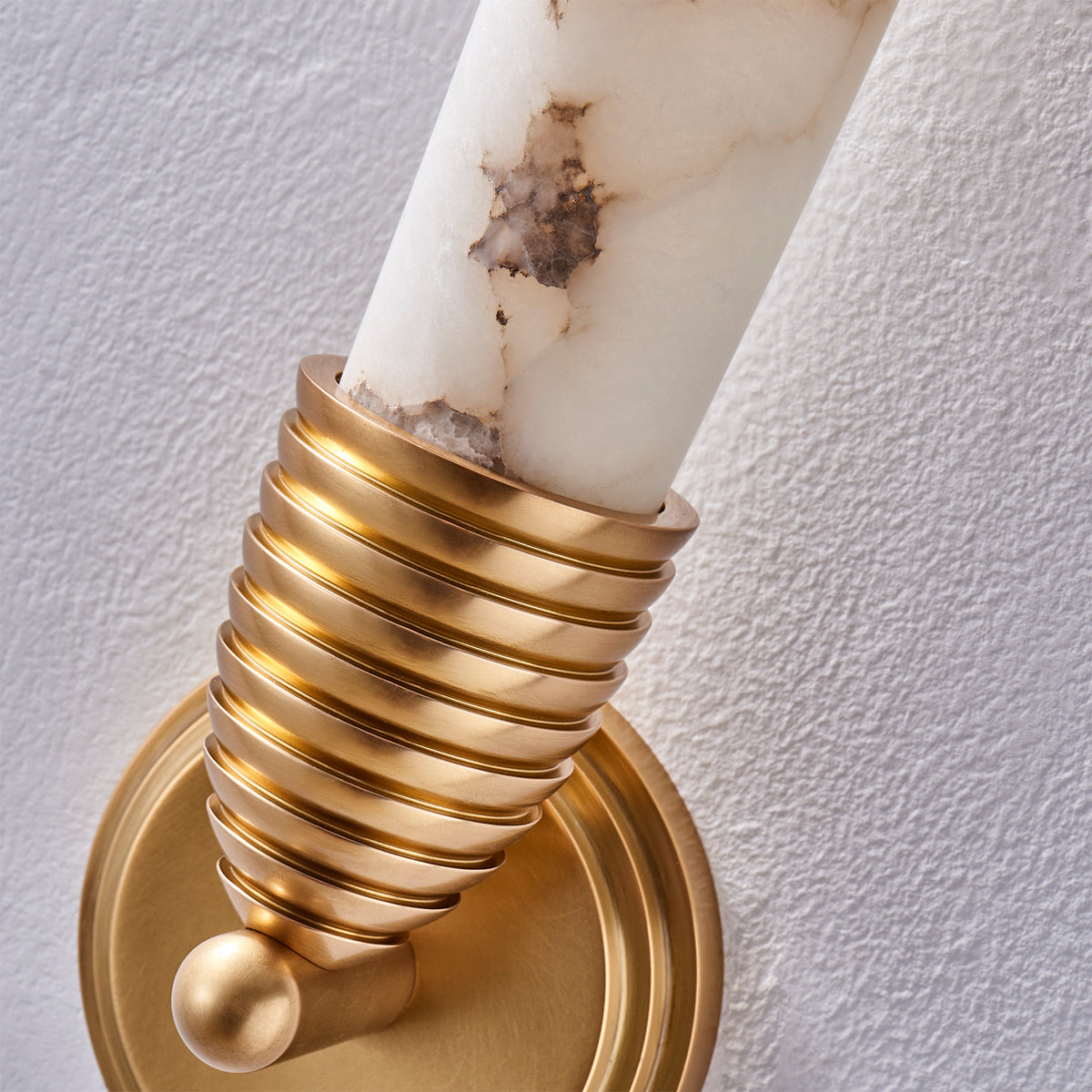 Gypsum 23-in 1 Light LED True Brass Wall Sconce