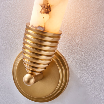 Gypsum 23-in 1 Light LED True Brass Wall Sconce