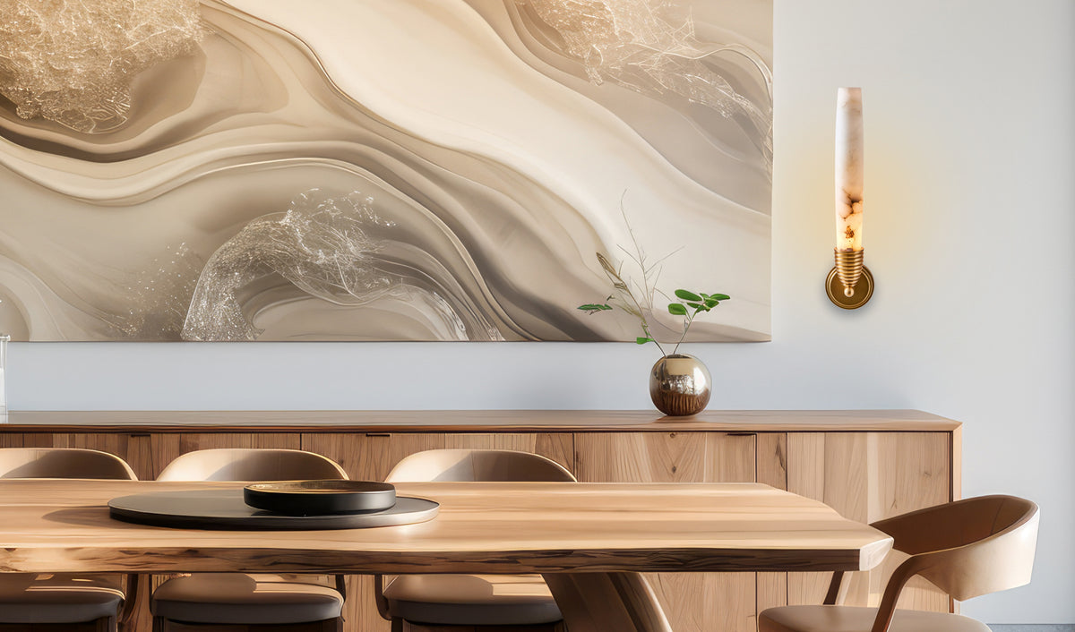Gypsum 23-in 1 Light LED True Brass Wall Sconce