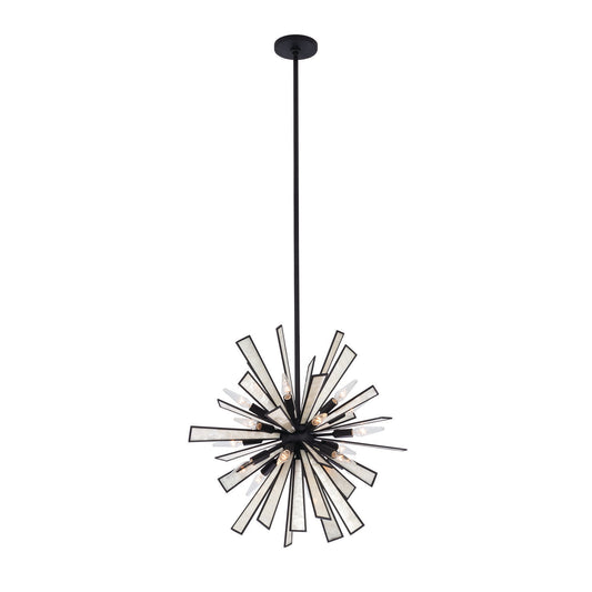 Radiance 26-in 18 Light Socket Matte Black Pendant