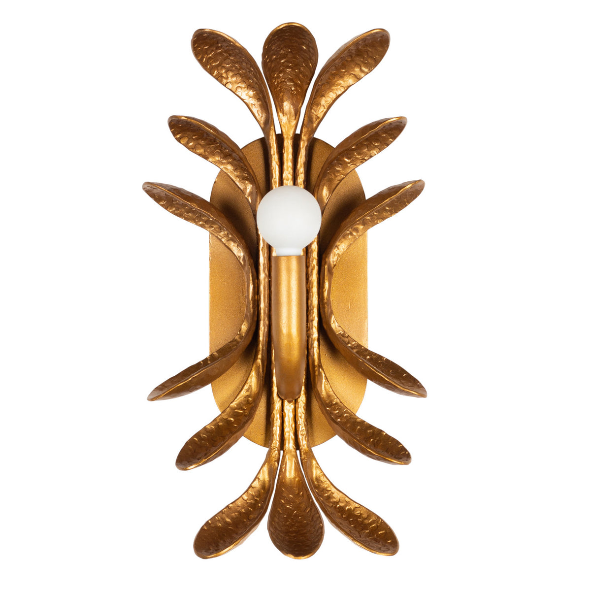 Botanica 16-in 1 Light Socket Warm Gold Wall Sconce