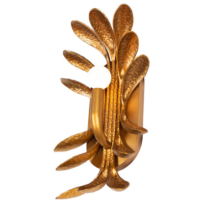 Botanica 16-in 1 Light Socket Warm Gold Wall Sconce