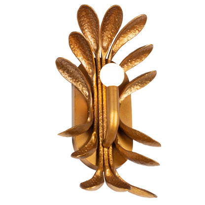 Botanica 16-in 1 Light Socket Warm Gold Wall Sconce