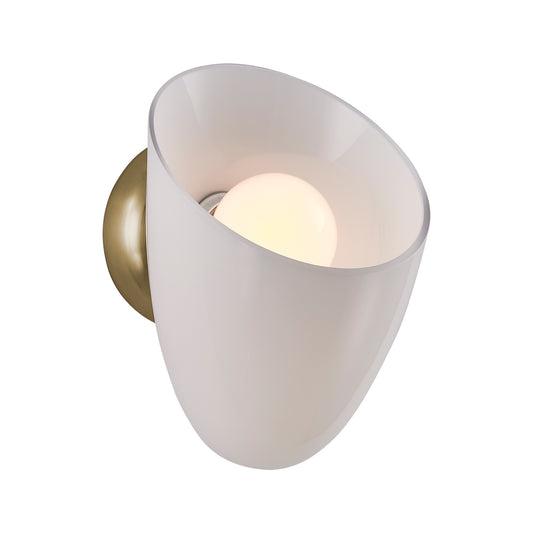 Cocoon 10-in 1 Light Socket Winter Brass Wall Sconce