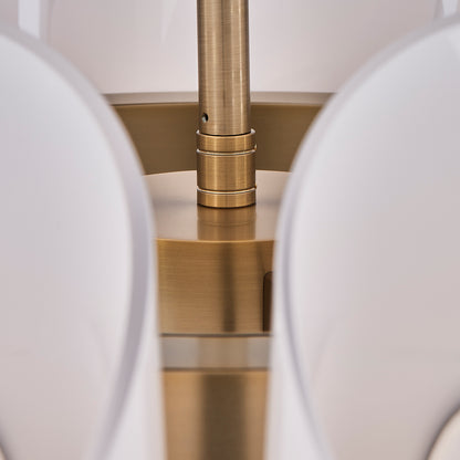 Cocoon 28-in 9 Light Socket Winter Brass Chandelier