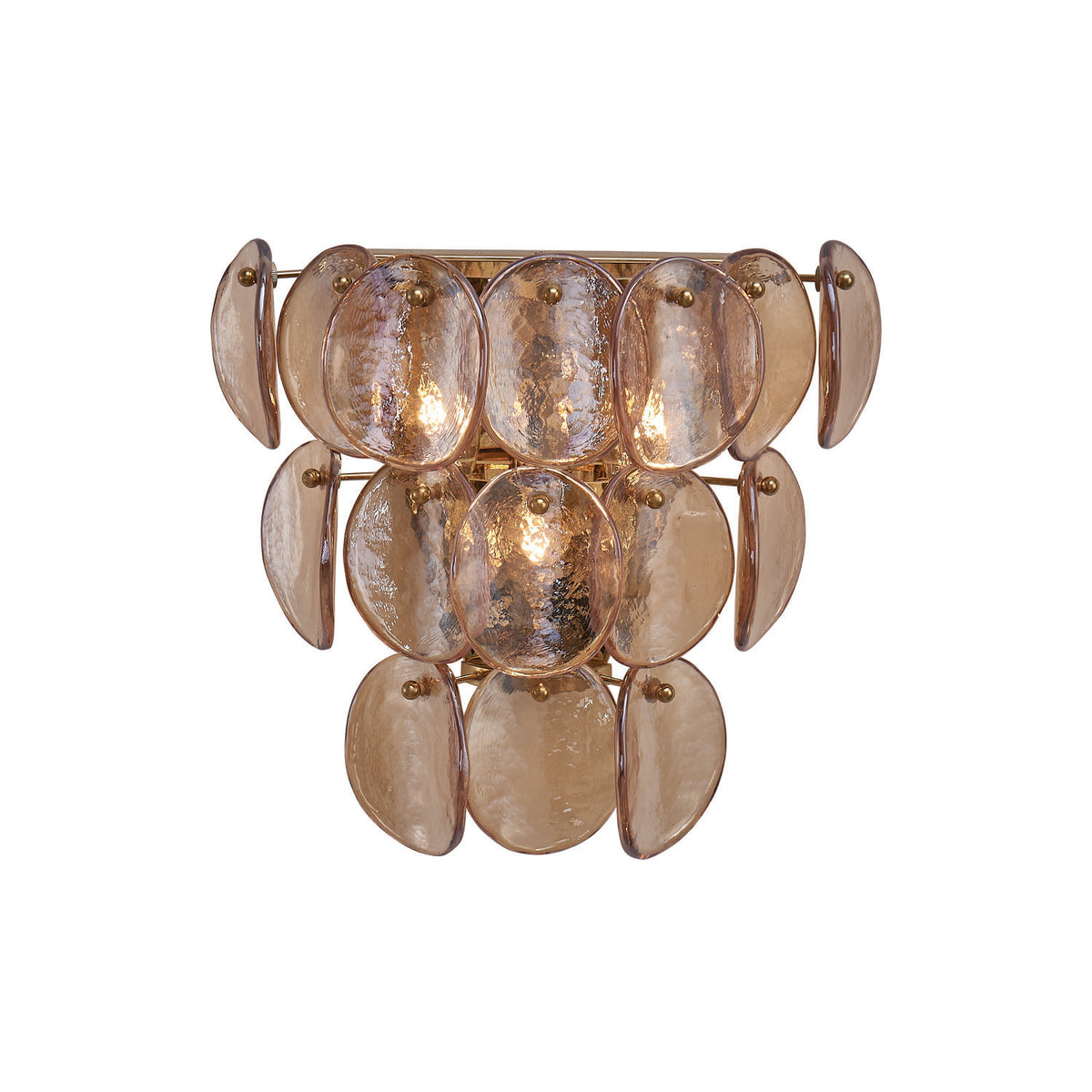 Uroko 11.5-in 3 Light Socket Polished Winter Brass Wall Sconce