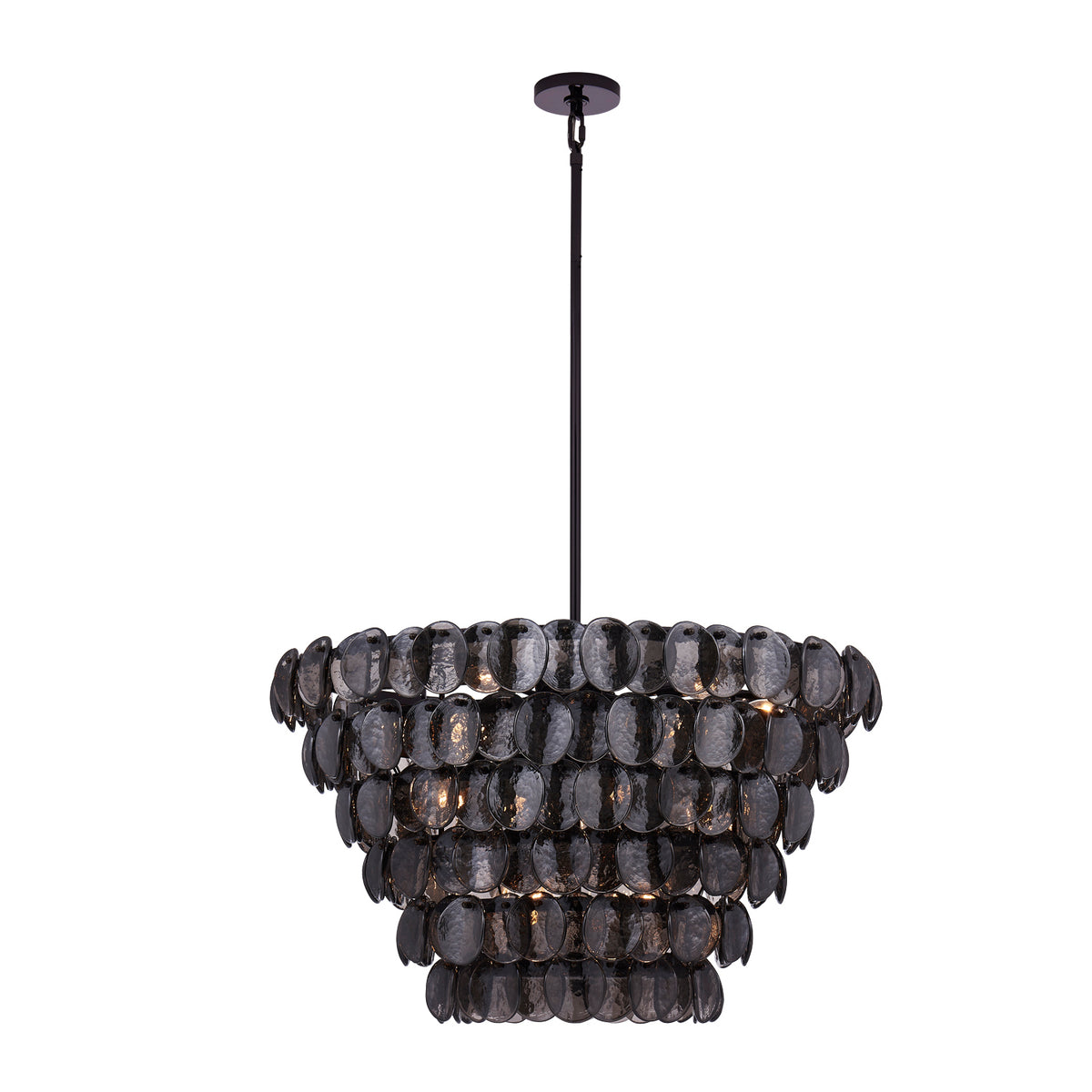 Uroko 34-in 14 Light Socket Black Nickel Chandelier