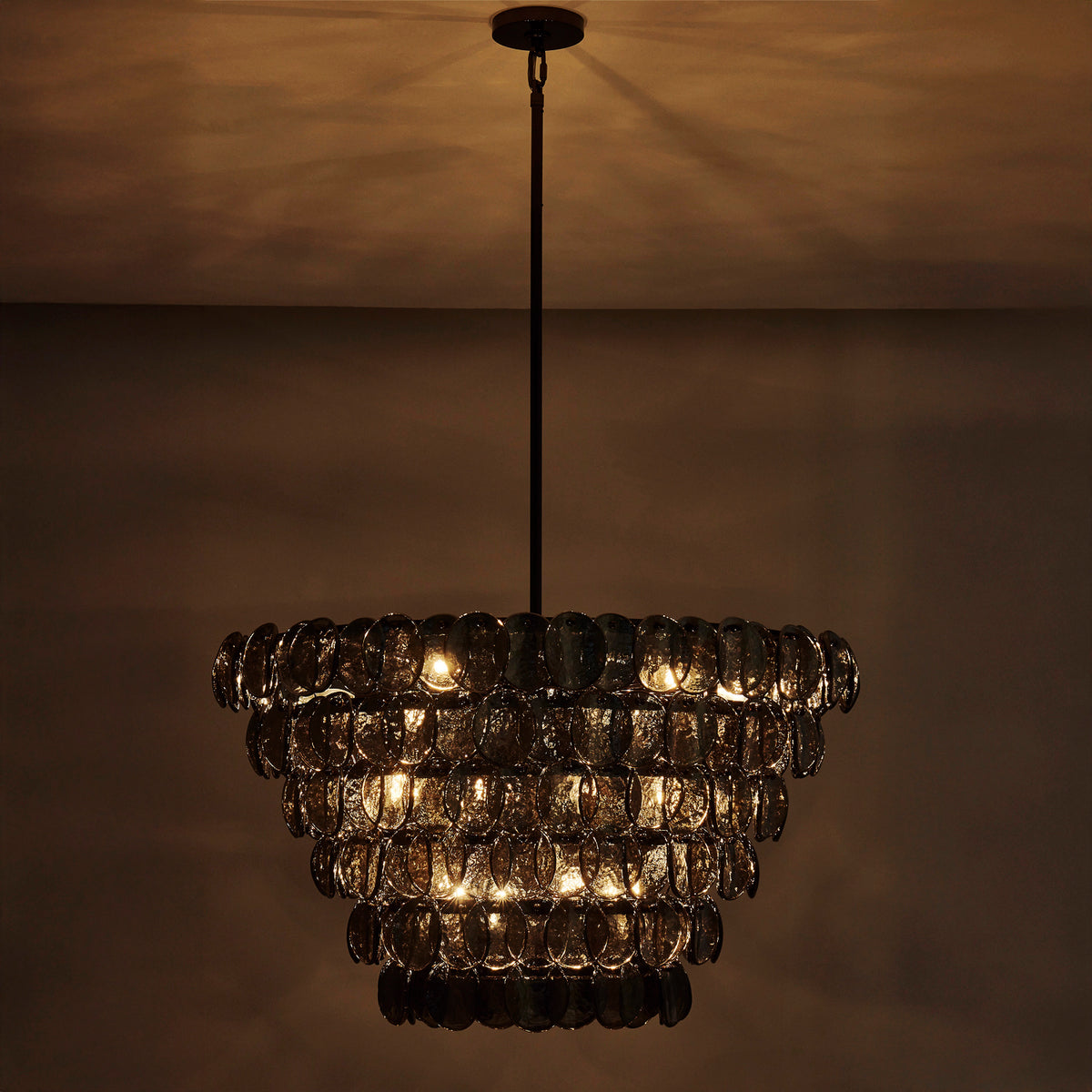 Uroko 34-in 14 Light Socket Black Nickel Chandelier